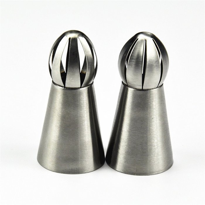 TANGCHU Ball Russian Piping Tips Set 1PC Tulip Stainless Steel Sphere Cream Icing Piping Nozzles DIY Baking Tools... N27