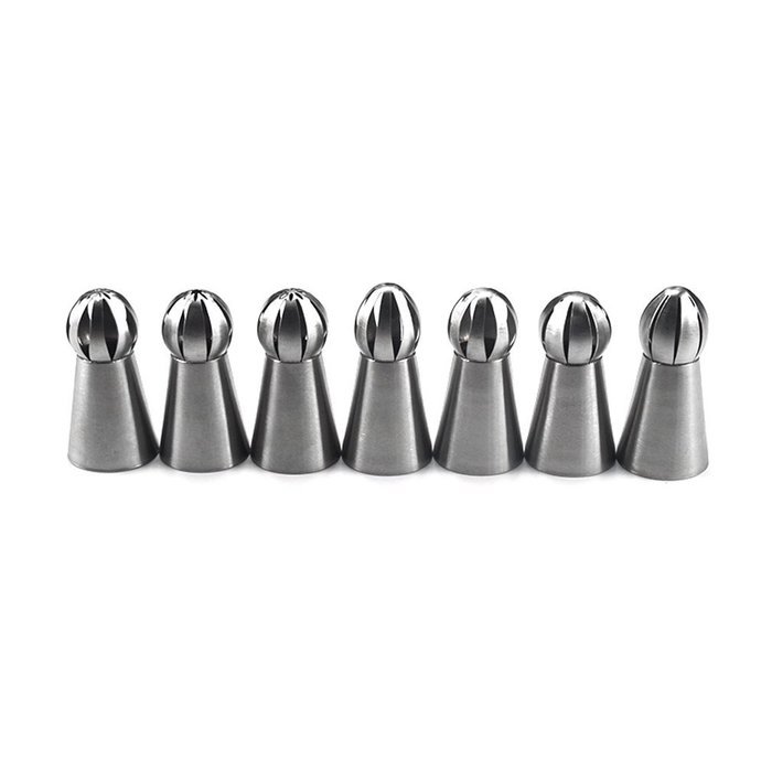 TANGCHU Ball Russian Piping Tips Set 1PC Tulip Stainless Steel Sphere Cream Icing Piping Nozzles DIY Baking Tools... N30