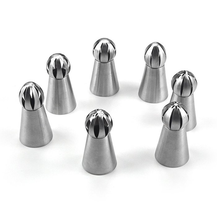 TANGCHU Ball Russian Piping Tips Set 1PC Tulip Stainless Steel Sphere Cream Icing Piping Nozzles DIY Baking Tools... N32