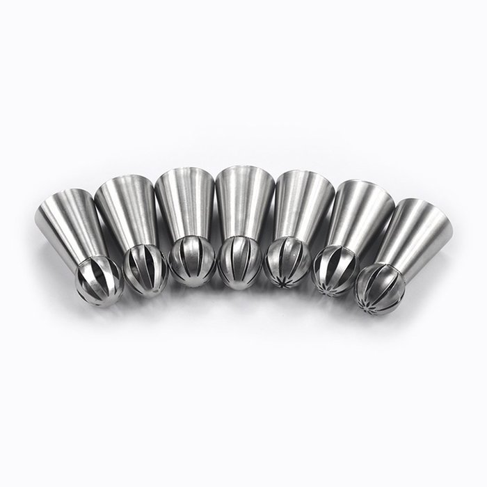 TANGCHU Ball Russian Piping Tips Set 1PC Tulip Stainless Steel Sphere Cream Icing Piping Nozzles DIY Baking Tools... N33