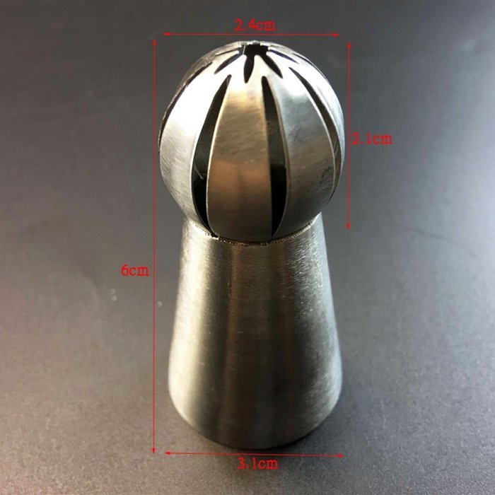 TANGCHU Ball Russian Piping Tips Set 1PC Tulip Stainless Steel Sphere Cream Icing Piping Nozzles DIY Baking Tools... N37