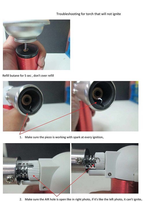 Creme Brulee Culinary Kitchen Torch - Cooking Torch & Multifunction Butane Torch Lighter - Intense Adjustable... N9