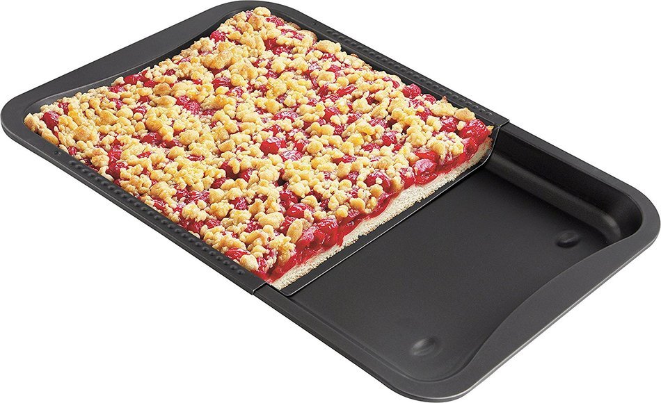 Zenker 6538 Adjustable Universal Oven Baking Tray, Black/Metallic, 13.58-20.47 x 12.99 x 1.18" N2