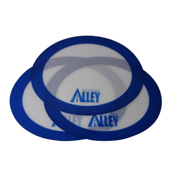 Silicone Alley, 3 Non-stick Mat Pad / Silicone Rolling Baking Pastry Mat Large Round 9.5" Blue