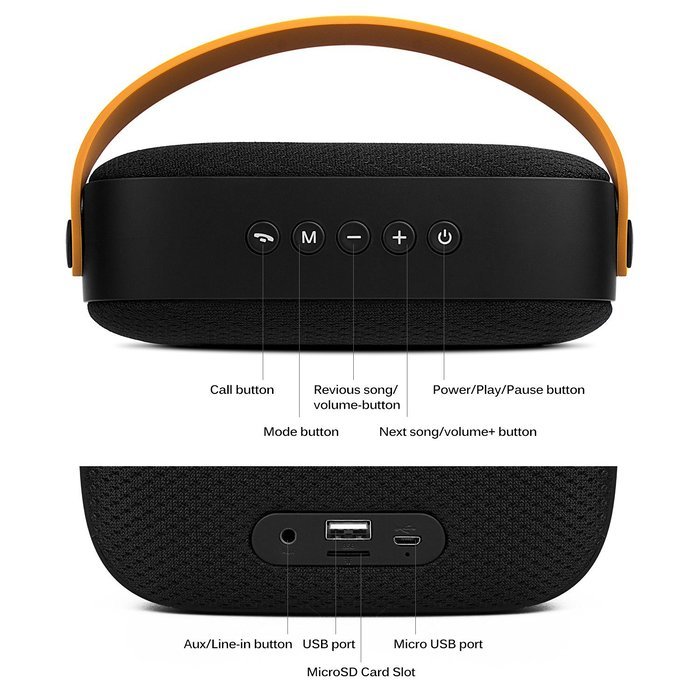 Dexors MY550BT Portable Wireless Bluetooth Speaker,6W Output Power with Enhanced Bass,Build in Microphone Hands-free... N2