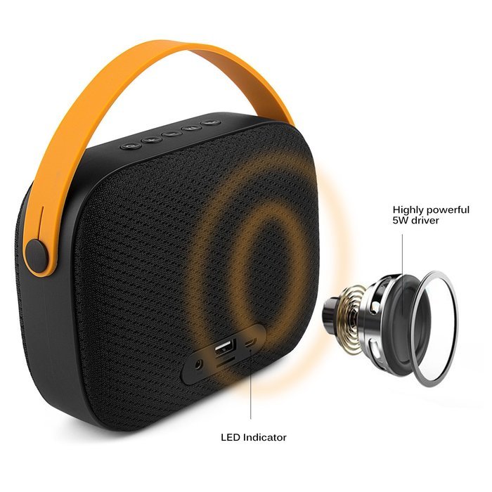 Dexors MY550BT Portable Wireless Bluetooth Speaker,6W Output Power with Enhanced Bass,Build in Microphone Hands-free... N4