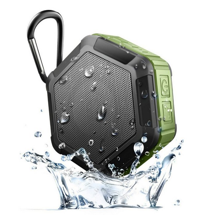 TIMEKER Waterproof Wireless Bluetooth V4.0 Stereo Speaker 1500mA IP65 Waterproof for Smartphone Shower&Outdoor...