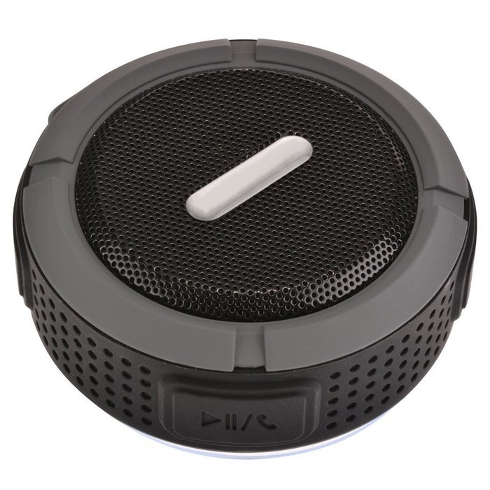 Portable Wireless Bluetooth Outdoor Speaker, with Suction Cup/Mic/Hands-Free Speakerphone, Gray N4