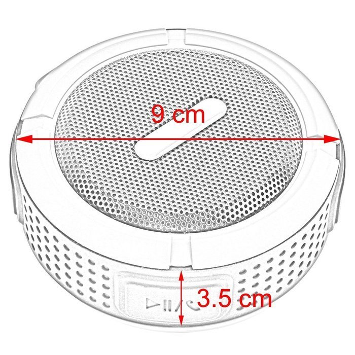 Portable Wireless Bluetooth Outdoor Speaker, with Suction Cup/Mic/Hands-Free Speakerphone, Gray N7