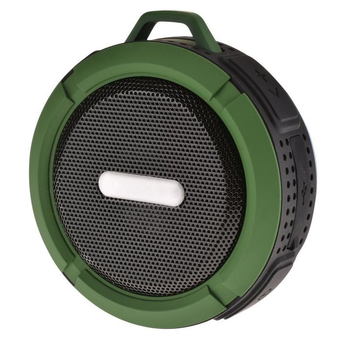 Portable Wireless Bluetooth Outdoor Speaker, with Suction Cup/Mic/Hands-Free Speakerphone, Gray N9