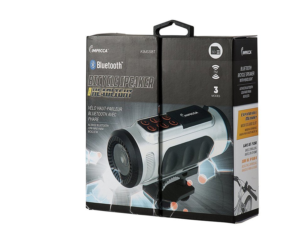 Impecca Bluetooth Bicycle Speaker with Headlight (Green) N36