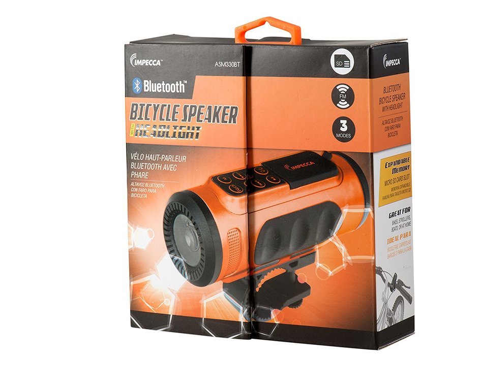 Impecca Bluetooth Bicycle Speaker with Headlight (Green) N44