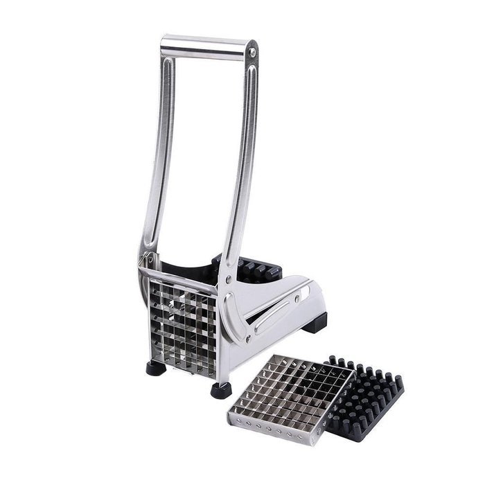 Stainless Steel French Fry Cutter Potato Vegetable Slicer Chopper Dicer 2 Blades