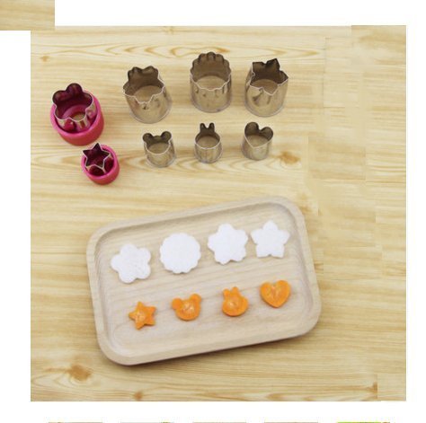 Astra Shop Vegetable Cutter Shapes Set ( 8 Piece) - Mini Cookie Cutters, Super Cute Vegetable Presses Stamps for... N2