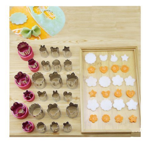 Astra Shop Vegetable Cutter Shapes Set ( 8 Piece) - Mini Cookie Cutters, Super Cute Vegetable Presses Stamps for... N4