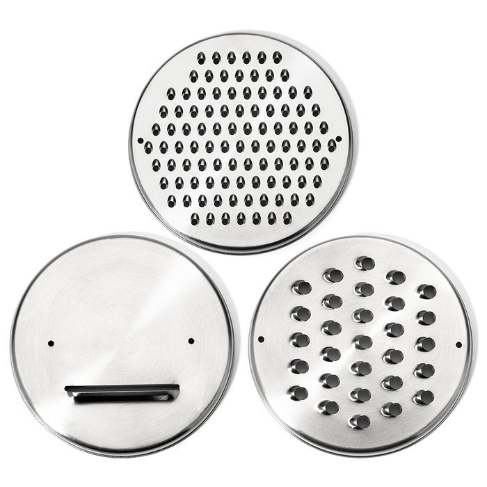 Cheffy Stainless Steel Mixing Bowls with Lids and Grater Attachments, Set of 5 N4
