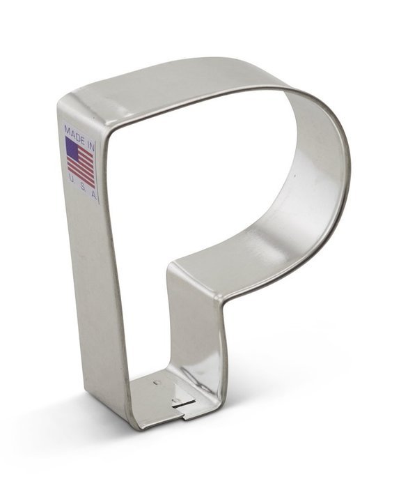 Ann Clark Letter P Cookie Cutter - 3 Inches - Tin Plated Steel