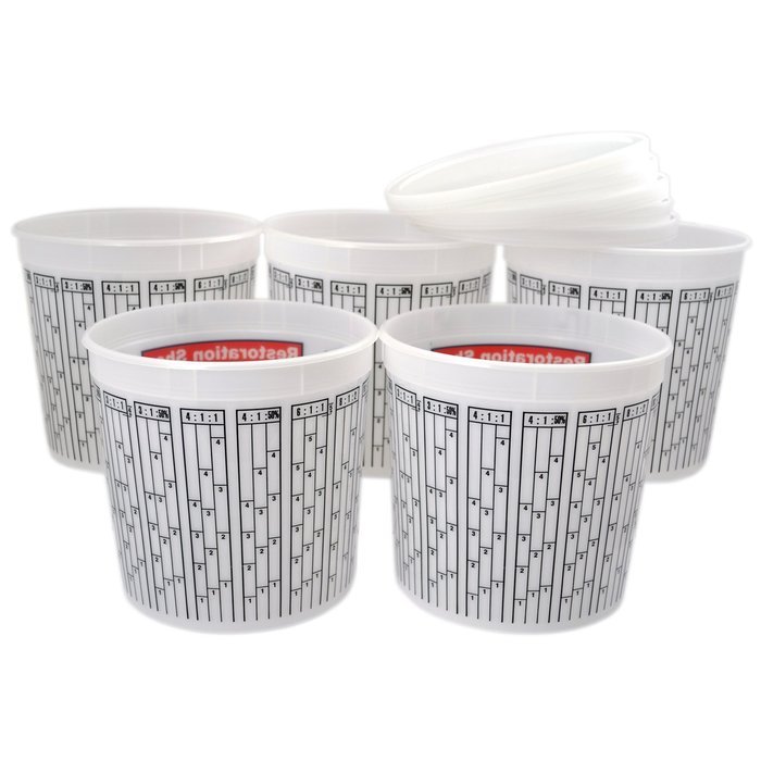 Universal Paint Mixing Cups 5 Piece Set 1 Quart