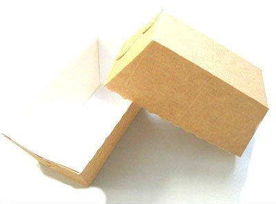 Easy Bake Paper Mini Loaf Pans - Small Rectangle Loaf 3 1/8'' x 1 9/16''x 1 5/8''- Beige - 25pcs N2