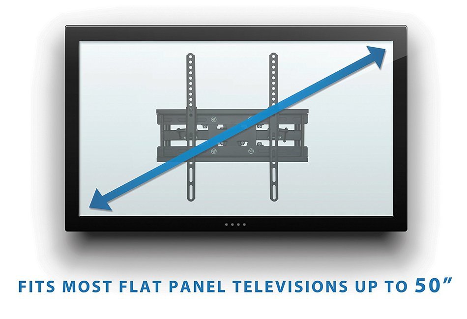 Mount-It! Articulating TV Wall Mount Corner Bracket, VESA 400 x 400 Compatible, Stable Dual Arm Full Motion, Swivel... N4