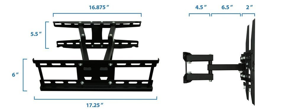 Mount-It! Articulating TV Wall Mount Corner Bracket, VESA 400 x 400 Compatible, Stable Dual Arm Full Motion, Swivel... N8