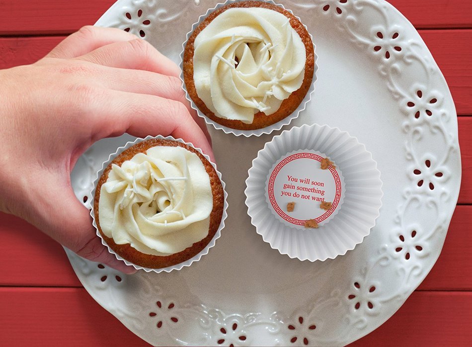 Fred & Friends MUFFIN TOPS Denim-Style Baking Cups, Set of 4 N7