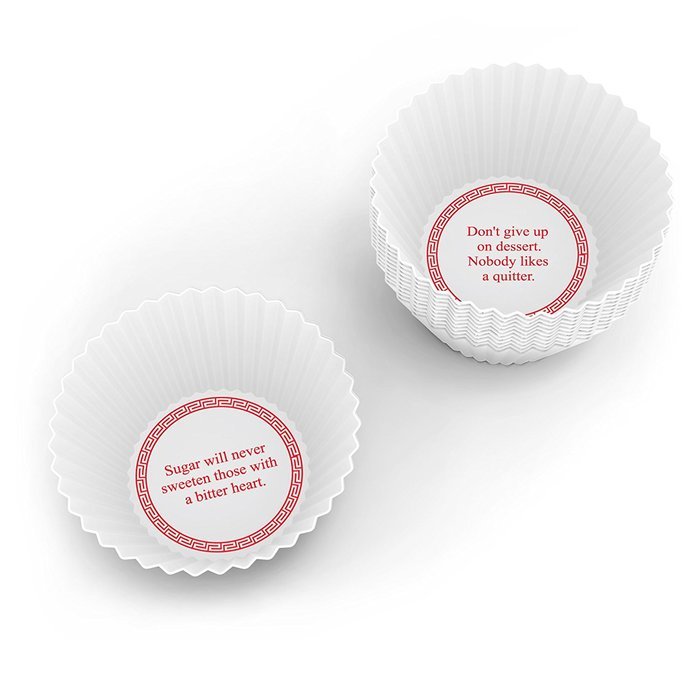 Fred & Friends MUFFIN TOPS Denim-Style Baking Cups, Set of 4 N9