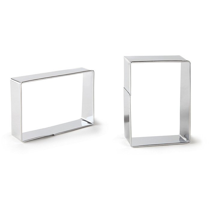 Bakerpan Stainless Steel Cookie Cutter Rectangles Set of 2