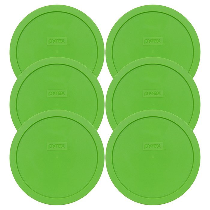 Pyrex 7402-PC Round 6/7 Cup Storage Lid for Glass Bowls (6, Green)