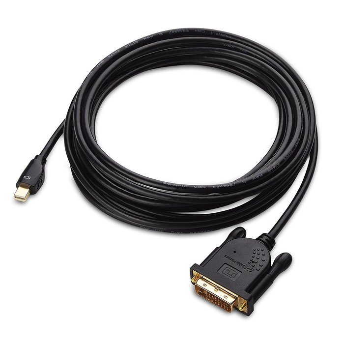 Cable Matters Mini DisplayPort (Thunderbolt&trade; 2 Port Compatible) to DVI Cable in Black 6 Feet N17