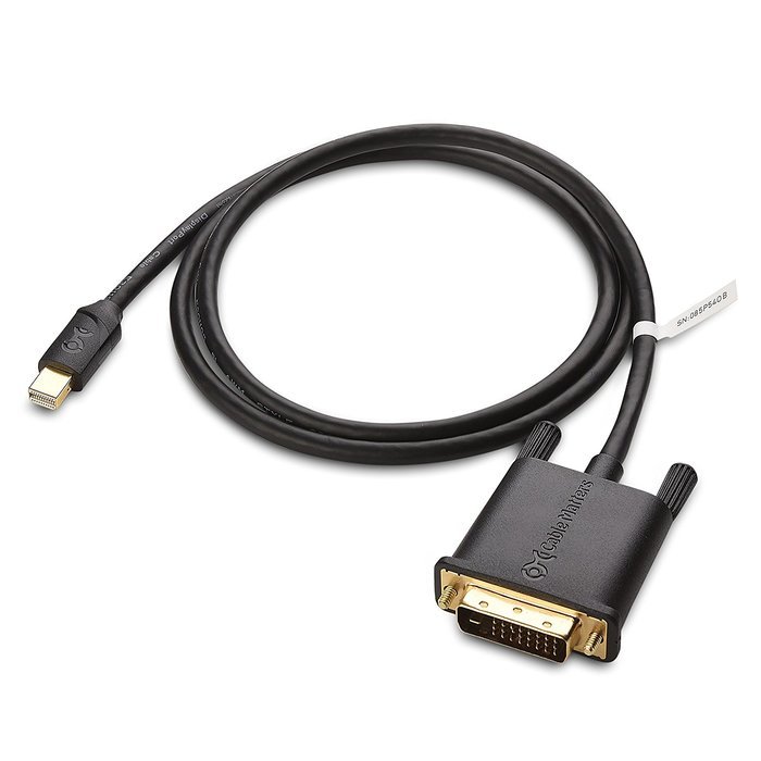 Cable Matters Mini DisplayPort (Thunderbolt&trade; 2 Port Compatible) to DVI Cable in Black 6 Feet N18