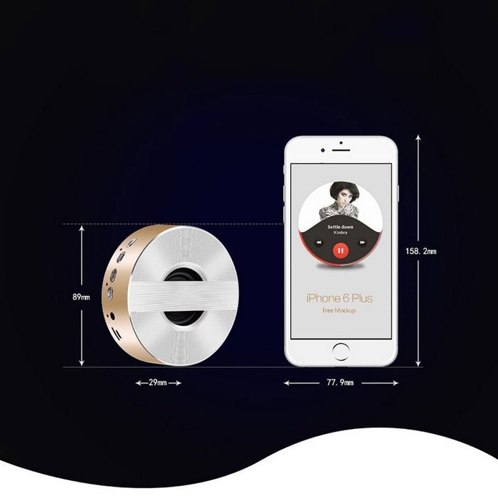 Bluetooth Speaker Mini Wireless Subwoofer Home Outdoor Portable Stereo Subwoofer by Techcell N3