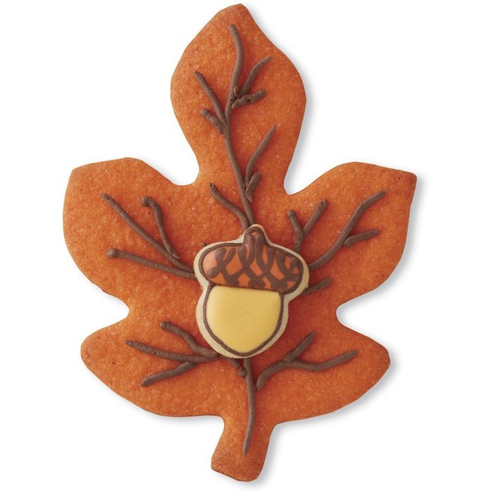 Wilton 2-Piece Acorn & Leaf Cookie Cutter Set N5