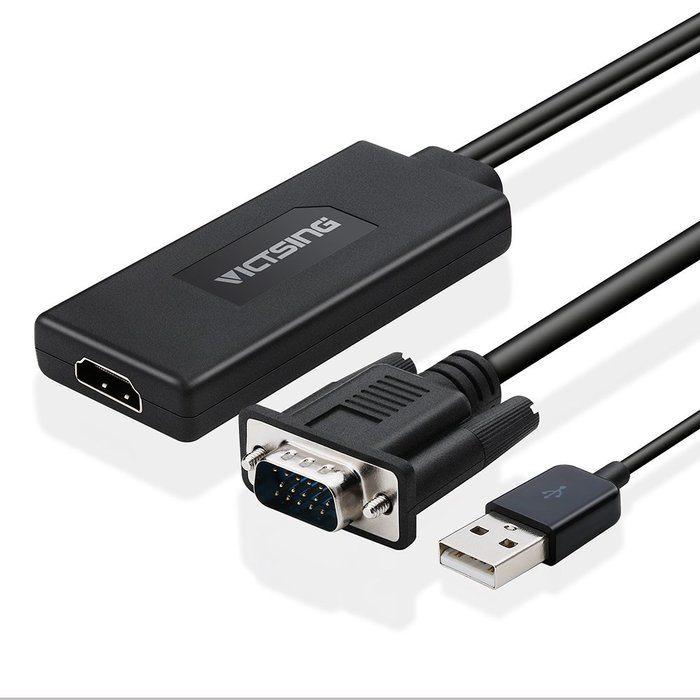 VicTsing VGA To HDMI Adapter Converter 1080p Video Cable from Desktop/ Laptop/ Notebook/ Computer/ PC/ HD TV-box... N2