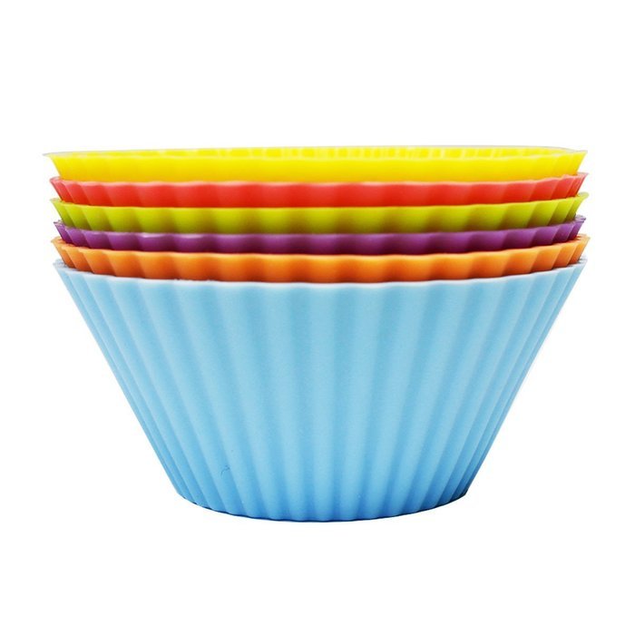 KAIL 24 Pcs Reusable Silicone Baking Cups -Cupcake Liners -Muffin Cups [6 Heart-Shaped , & 6 Round Cups , & 6... N15