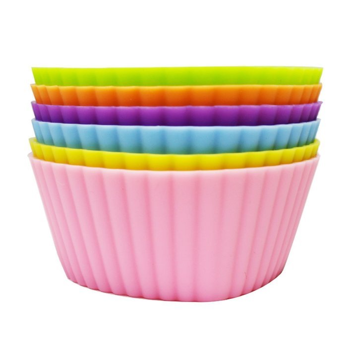 KAIL 24 Pcs Reusable Silicone Baking Cups -Cupcake Liners -Muffin Cups [6 Heart-Shaped , & 6 Round Cups , & 6... N27