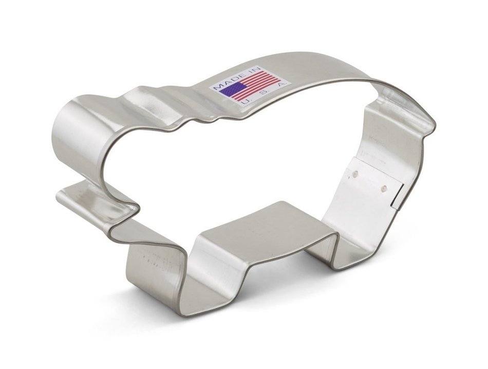 Ann Clark Hippo Cookie Cutter - 4 Inches - Tin Plated Steel