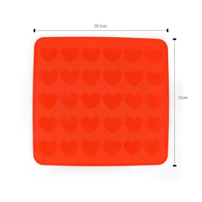 30 Hearts Silicone Pastry Cake Macaron Macaroon Oven Baking Mould Sheet Mat DIY Must Have N4