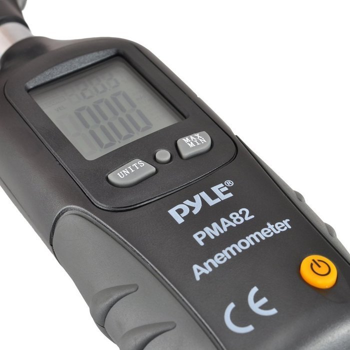 Pyle PMA82 Digital Anemometer and Thermometer for Measuring Wind Speed