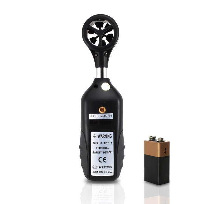 Pyle PMA82 Digital Anemometer and Thermometer for Measuring Wind Speed N3