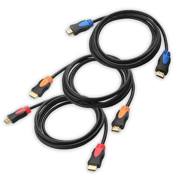Cable Matters Gold Plated High Speed HDMI Cable, 6 Feet (3 Pack) N2