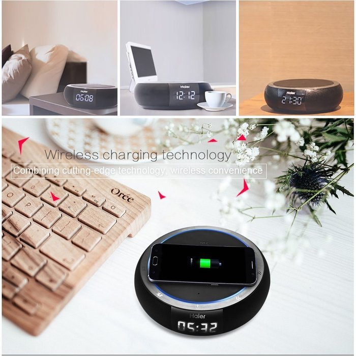 Haier Bluetooth 4.0 Speakers, Hifi Speaker with 5W Enhanced Bass, Dual Channel Stereo,Wireless Charger PowerPort... N13
