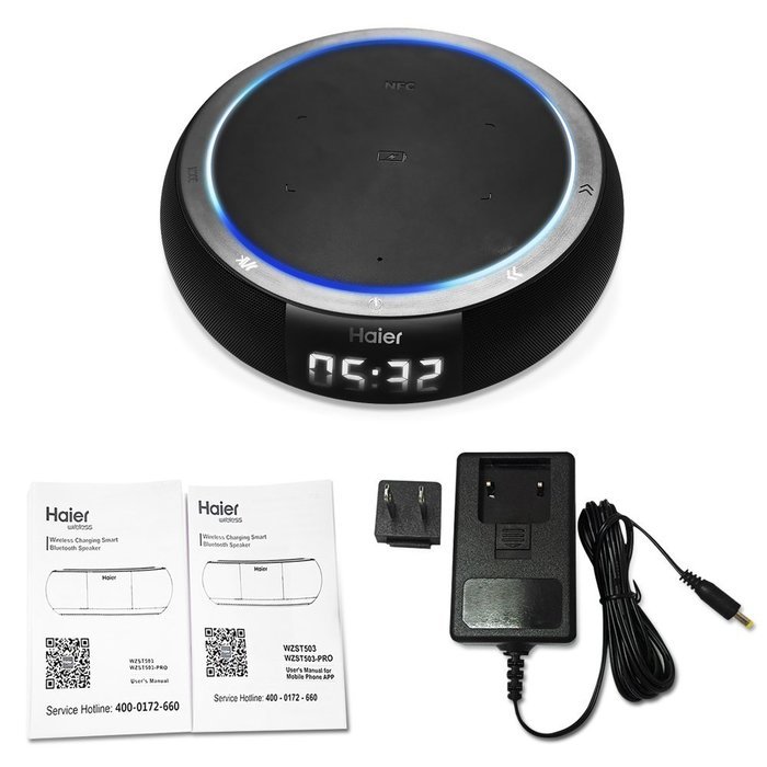 Haier Bluetooth 4.0 Speakers, Hifi Speaker with 5W Enhanced Bass, Dual Channel Stereo,Wireless Charger PowerPort... N15