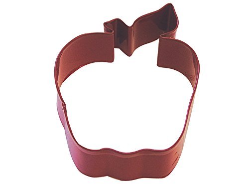 R&M Apple 4" Cookie Cutter Red With Brightly Colored, Durable, Baked-on Polyresin Finish