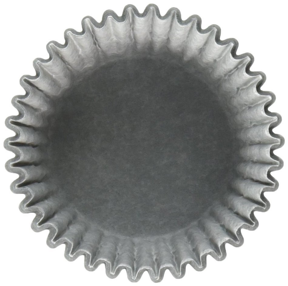 Oasis Supply Baking Cups, Mini 100-Count, Silver Paper N2