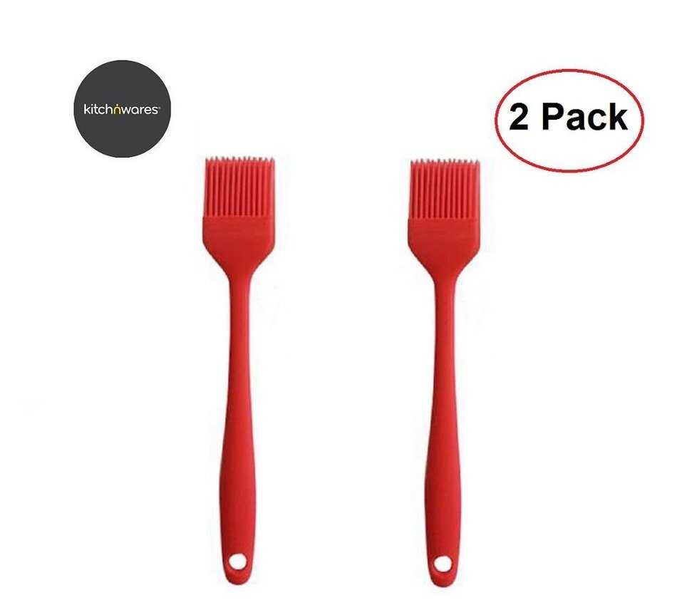Silicone Basting Brush - 2 Pack Mini Blue Silicone Coated Pastry Brush - High Temperature Resistant Brush. Perfect... N2