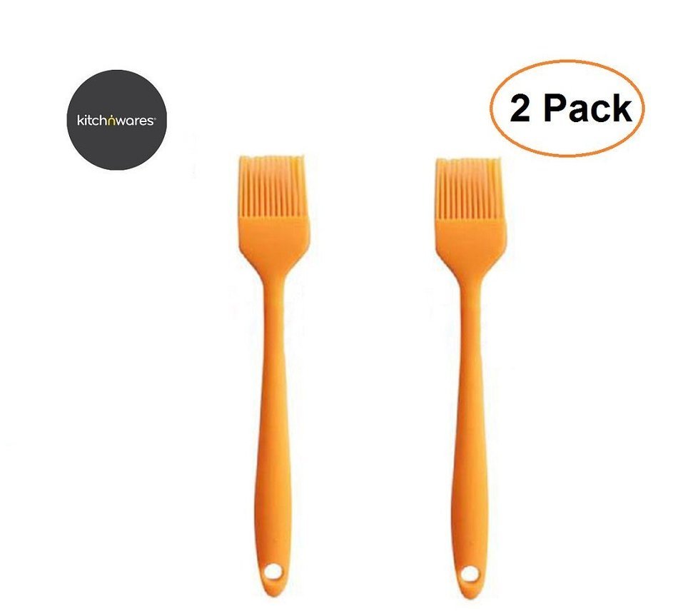Silicone Basting Brush - 2 Pack Mini Blue Silicone Coated Pastry Brush - High Temperature Resistant Brush. Perfect... N4