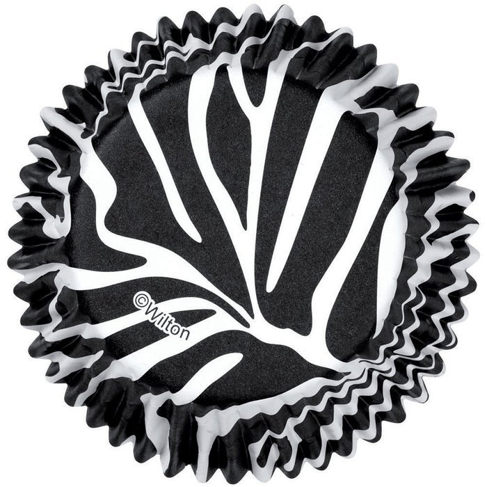 Wilton ColorCups Black/White Damask Standard Baking Cups, 36 Count N10