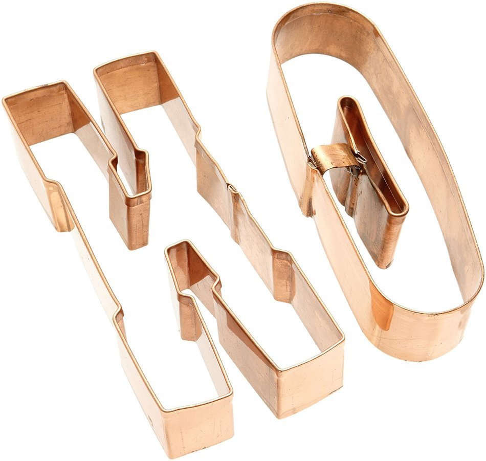Old River Road Reindeer Shape Cookie Cutter, Copper N7
