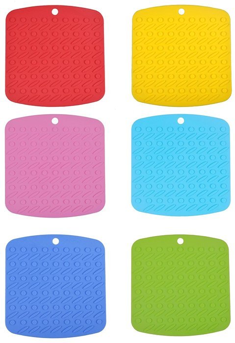 Cutequeen Silicone 6pcs Pad (Pack of 6 - yellow/blue/pink/sky blue/green/red)